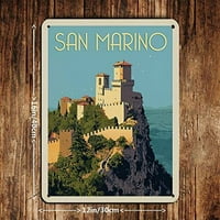 Vintage Retro világ utazás San Marino ón jel Vintage fém Pub klub kávézó bár otthoni fali művészet dekoráció poszter