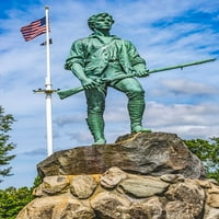 Lexington Minute Man Patriot szobor-Lexington Battle Green-Massachusetts-április helyszíne 19-firs Poszter Nyomtatás-William