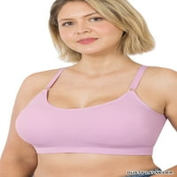 Zenana Women & Plus kereszt hátsó Párnázott varrat nélküli Bralette sportmelltartók állítható hevederrel