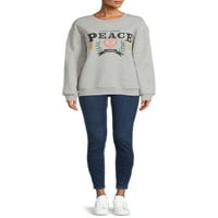 Belső béke női pulóver gyapjú grafikus pulóver