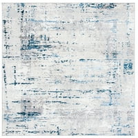 Amelia Lalit Absztrakt határ menti szőnyeg, szürke kék, 6'7 6'7 négyzet