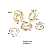 Toyella egyszerű nettó vörös farok gyűrű gyűrű Design metál arany