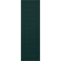 Ekena Millwork 18 W 34 H True Fit PVC vízszintes SLAT keretes modern stílusú rögzített redőnyök, termikus zöld