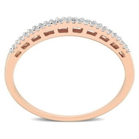 Carat T.W. Diamond 10KT rózsa arany örökkévalóság évforduló gyűrű