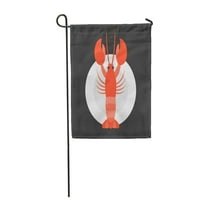 Vörös Vacsora homár étel lapos akvarell garnélarák egyszerű kerti zászló dekoratív zászló Ház Banner