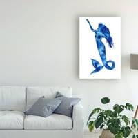 Védjegy Szépművészet 'Blue Sirena I' Canvas Art by Grace Popp