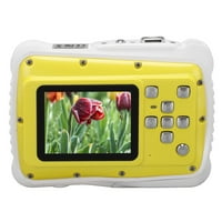 Gyermek digitális fényképezőgép, 12MP gyerek kamera biztonságos képernyő vízálló kompakt Ajándék Játék sárga