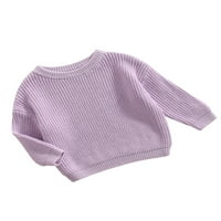 Nokpsedcb kislány fiú kötött pulóver blúz pulóver pulóver meleg Crewneck Hosszú ujjú felsők csecsemő kisgyermek világos
