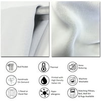 Designart 'szürke, fehér és fehér márvány akril vic' modern áramszünet függönypanel
