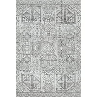 Nuloom Kaitlyn texturált törzsi motívum szőnyeg, 8 '10', szürke