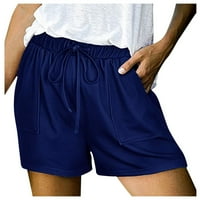 Női rövidnadrág Női alkalmi nyári húzózsinór kényelmes Sport elasztikus magas derék rövidnadrág