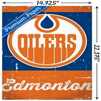 Edmonton Oilers-Retro logós fali poszter Nyomócsapokkal, 14.725 22.375