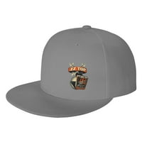 Cepten férfi & női Hip Hop klasszikus Zz-Top logóval állítható Baseball lapos számla kalap Sötétvörös
