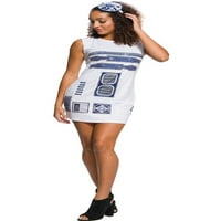 Star Wars R2D strasszos Tartály Női Halloween díszes ruha jelmez felnőtt, L