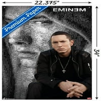 Eminem-kollázs fali poszter Nyomócsapokkal, 22.375 34