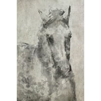 Marmont Hill White Grey Horse, Irena Orlov festés nyomtatás csomagolt vászonra