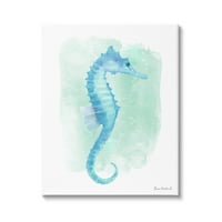 Stupell Industries kék tengeri savanyú vízi élet finom óceánfestés festmény galéria csomagolt vászon nyomtatott fali