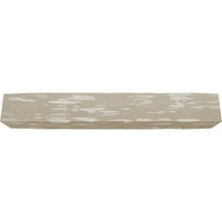 Ekena Millwork 4 H 4 D 36 W Pecky Cypress Fau Wood kandalló kandalló, fehér mosott