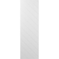 Ekena Millwork 15 W 61 H True Fit PVC átlós slat modern stílusú rögzített redőnyök, befejezetlen