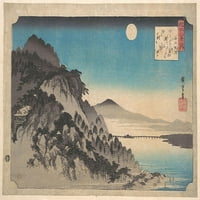 Az őszi Hold Ishiyama-ban a Biwa-tónál Utagawa Hiroshige poszter nyomtatása (Tokió )