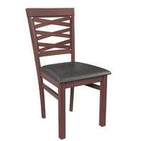 Ottomanson Oro 7 darabos étkezőasztal marana székekkel, eszpresszó barna pu