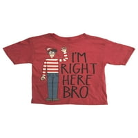 Hol van Waldo? Fiúk im itt tesó grafikus póló, 4-18 méret