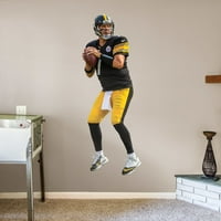 Fathead Ben Roethlisberger-életnagyságú hivatalosan engedélyezett NFL Cserélhető fali matrica