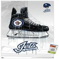 Winnipeg Jets-csepegtető korcsolya fal poszter Pushpins, 22.375 34