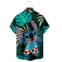 Karácsonyi Disney Lilo & Stitch ingek Hawaii Rövid ujjú Nyári strand ing alkalmi gomb le ingek gyerekeknek felnőttek