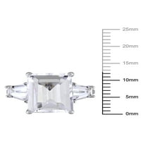 8- Carat T.G.W. Fehér topaz sterling ezüst koktélgyűrű