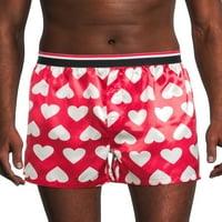 Valentin -napi férfiak és nagy férfiak szíve nyomtatott boxer rövidnadrág