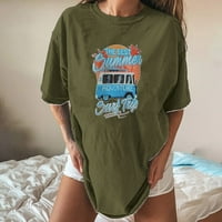 Női Túlméretezett pólók kényelmes Alkalmi Divat Y2K Laza illesztés kerek nyakú pólók rövid ujjú csepp váll ingek Retro