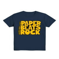 Mad Motor Boys Paper Beats Rock rövid ujjú grafikus személyzet nyak póló, 3-Pack, Méretek XS-2XL