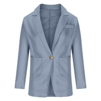 Turilly Női kabátok Clearance divat női Molett méretű zseb kabát kabát szilárd hosszú ujjú felsőruházat kabát felsők