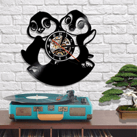 Zene bakelitlemez Falióra-madár bakelitlemezek Falióra-vinil óra-nappali fali dekoráció-egyedi ajándékok a zene szerelmeseinek