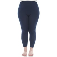 Női női Molett méretű szuper-Stretch szilárd Leggings