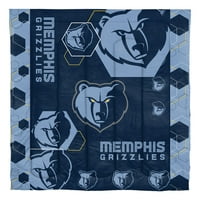 Memphis Grizzlies Hexagon Teljes Királynő Vigasztaló & Shams Készlet
