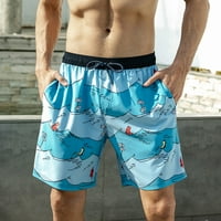 hanxiulin férfi alkalmi divat nadrág rövid csipke fel tengerparti nyomtatott nyaralás strand nadrág strand alkalmi