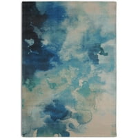 Rugsmith absztrakt kortárs akvarell terület szőnyeg, kék