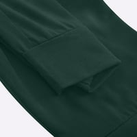 Egyszínű Cargo nadrág a nők magas derék húzózsinóros Capri nadrág plusz méretű Slim-Fit verejték nadrág Flap-zsebek