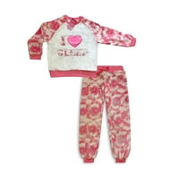 Kensie Girl Plush PaJama szett flitterrel, 2 darabos