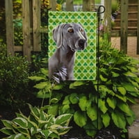 Caroline kincsei LH9206-zászló-szülő Weimaraner Szent Patrik napja Shamrock portré zászló, Többszínű