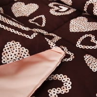 A Love Heart Print Reversible Incforter Set, 102 90