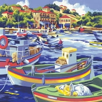 Royal Brush felnőtt festmény számok Kit, mediterrán halászhajók