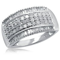 JewelersClub gyémántgyűrűk nőknek - 1. Karátfehér gyémánt gyűrű ékszerek - ezüst zenekarok nők számára - Ring By JewelersClub