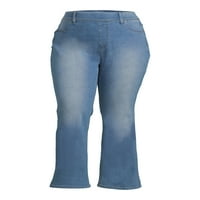 Terra & Sky Women's Plus Méret Pull-on Bootcut farmer, Méretek 0x-4X