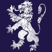 Fehér oroszlán burjánzó Juniors Royal Blue grafikus póló-Design az emberek 2XL