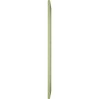Ekena Millwork 12 W 49 H True Fit PVC Horizontális Slat keretes modern stílusú rögzített redőnyök, moha zöld