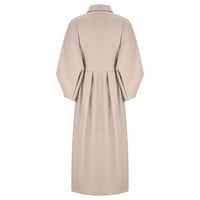 Kabátok Női Divat Alkalmi kényelmes Soild Hosszú ujjú kardigán felsőruházat Khaki L