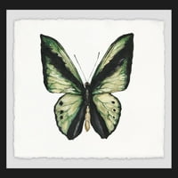 Hunter Zöld Pillangó Keretes Festmény Nyomtatás